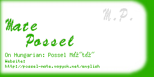 mate possel business card